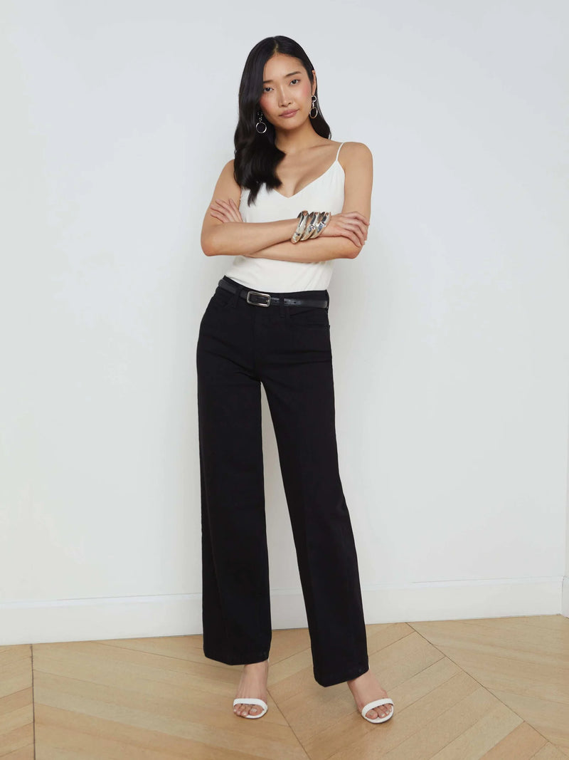 L'agence - Scottie Wide-Leg Jean - Black