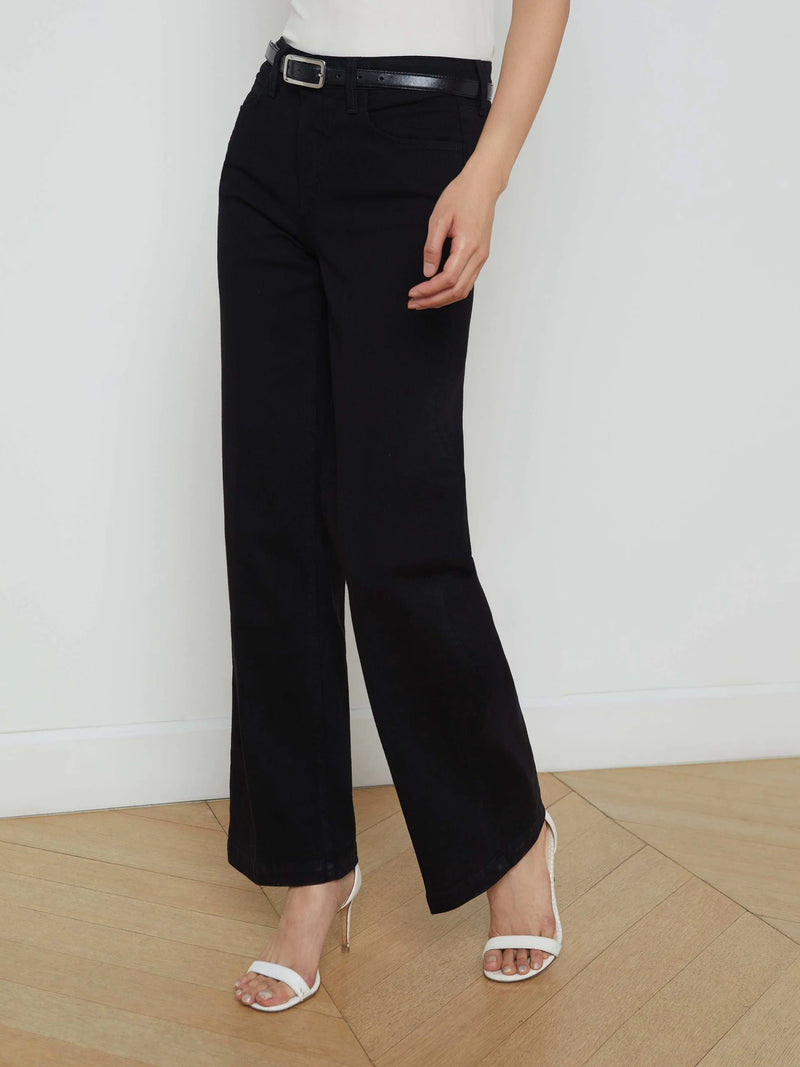 L'agence - Scottie Wide-Leg Jean - Black