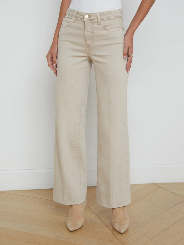 L’agence - Scottie H/R Wide Leg - Biscuit