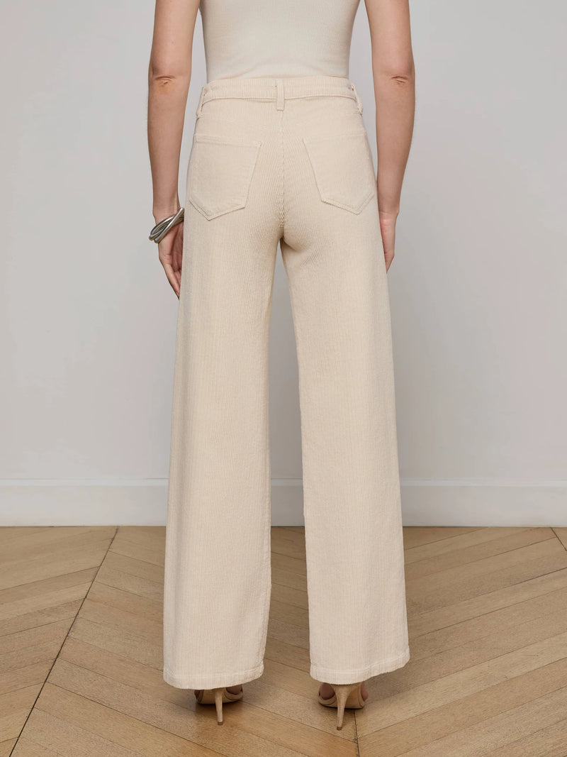 L'agence - Scottie Corduroy Wide-Leg Jean - French Vanilla