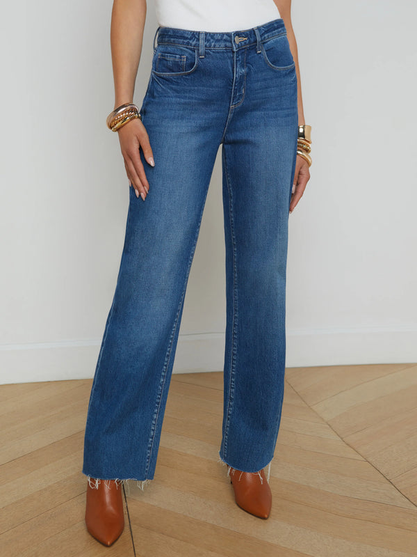 L’agence - Tiana Raw-Hem Wide-Leg Jean - Stockton