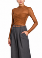 SER.O.YA - Saffy Mesh Top - Heritage Tan