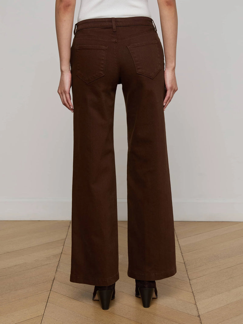 L'agence - Joanne Low-Rise Wide-Leg Jean - Brown