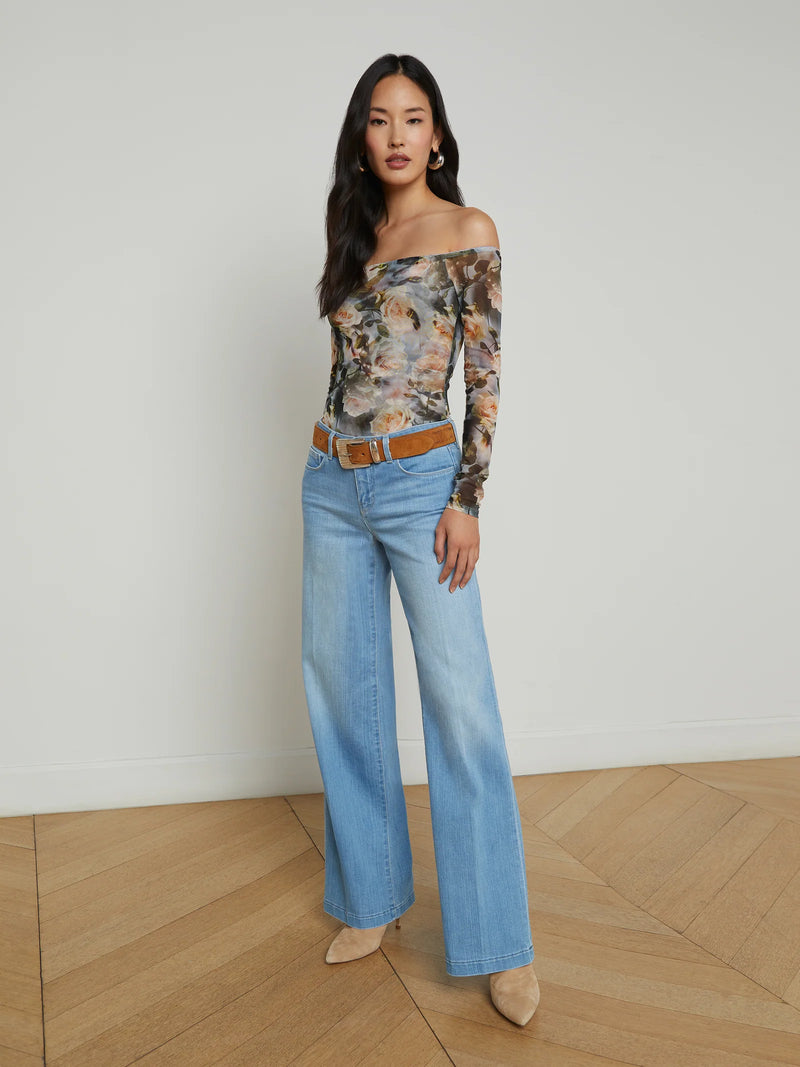 L'agence - Joanne Low-Rise Wide-Leg Jean - Amherst