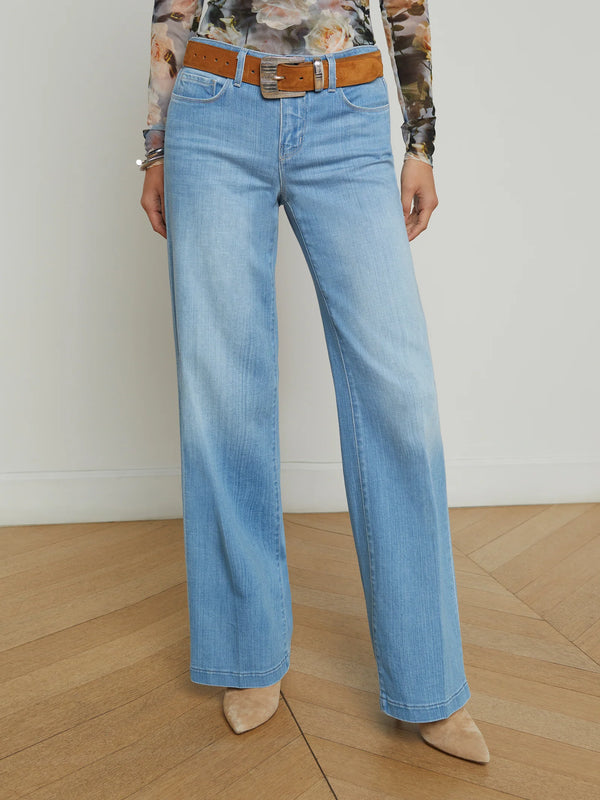 L'agence - Joanne Low-Rise Wide-Leg Jean - Amherst