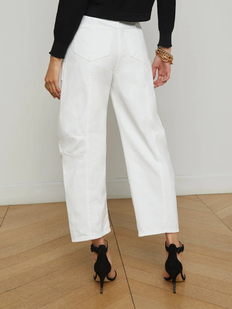 L'agence - Cody Barrel-Leg Jeans - Blanc