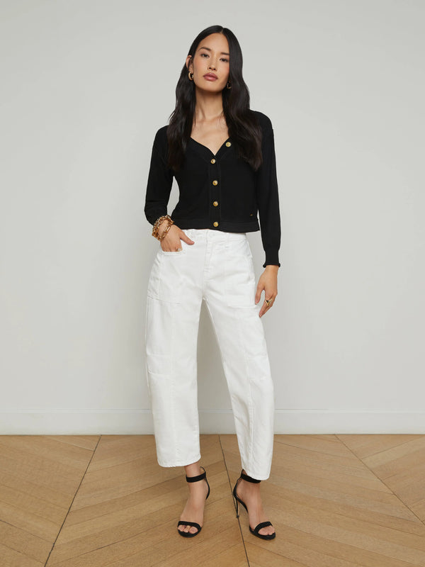 L'agence - Cody Barrel-Leg Jeans - Blanc