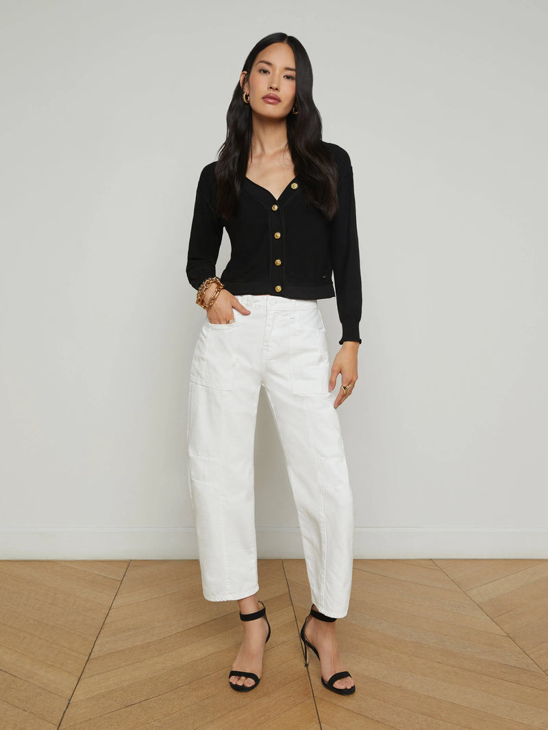 L'agence - Cody Barrel-Leg Jeans - Blanc