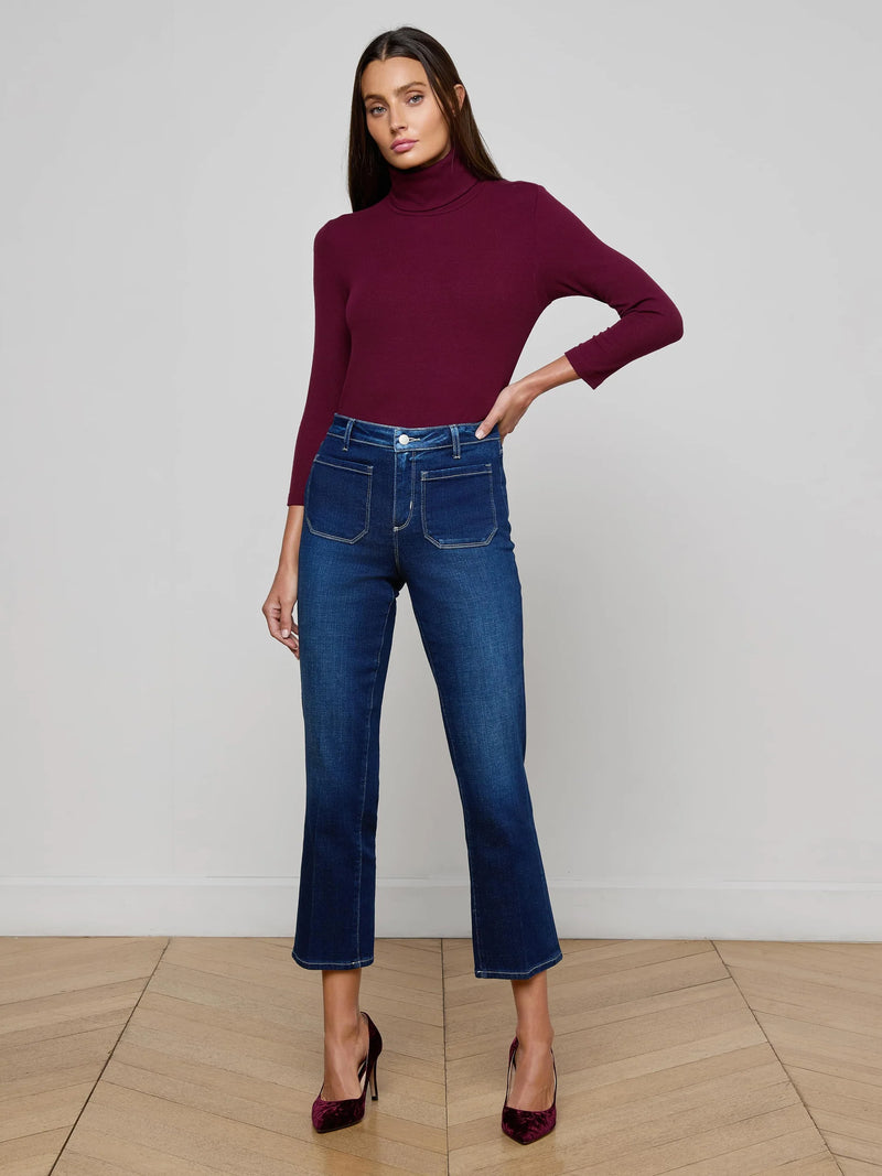 L'agence - Noya Cropped Slim Flare Jean - Sterling