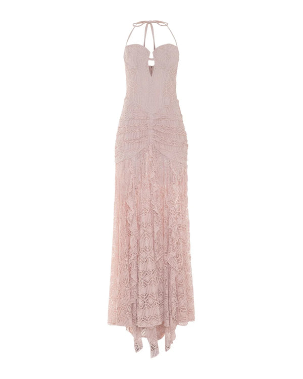 Patbo - Seashell Lycra Gown - Beige