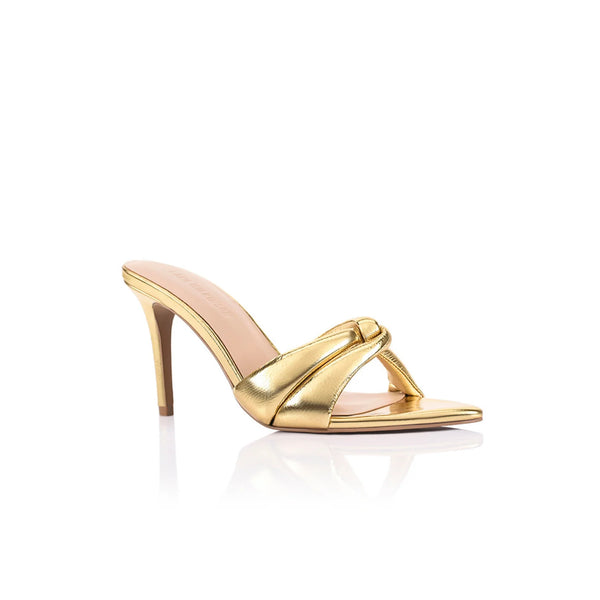 Lana Wilkinson - Mae Leather Mule - Gold Metallic