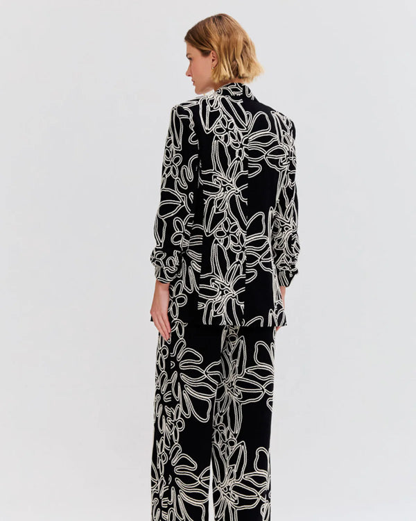 Patbo - Asas Linen Blazer - Black