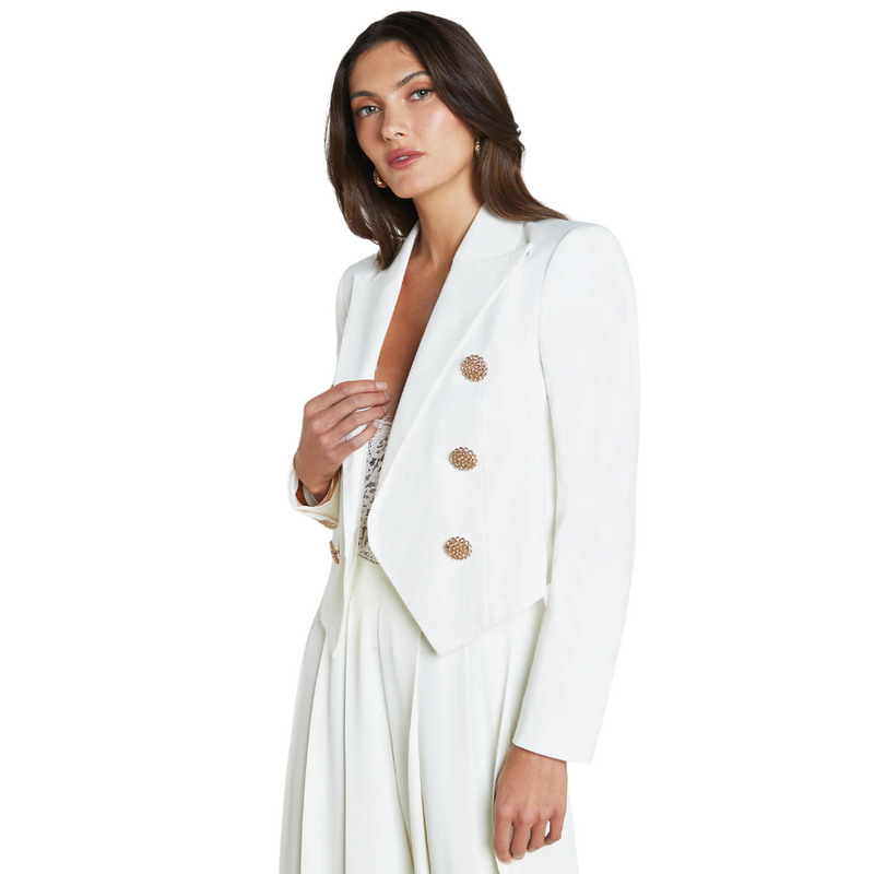 L'agence - Lila Open-Front Blazer - White