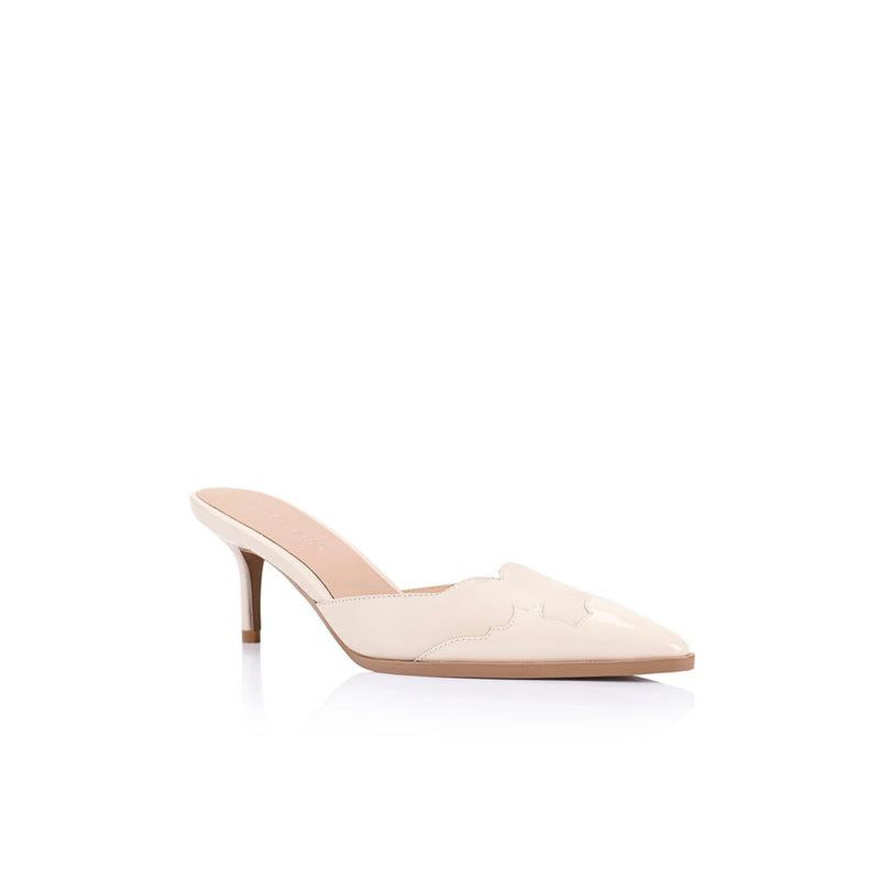 Lana Wilkinson - Melanie Mule Patent Leather - Bone