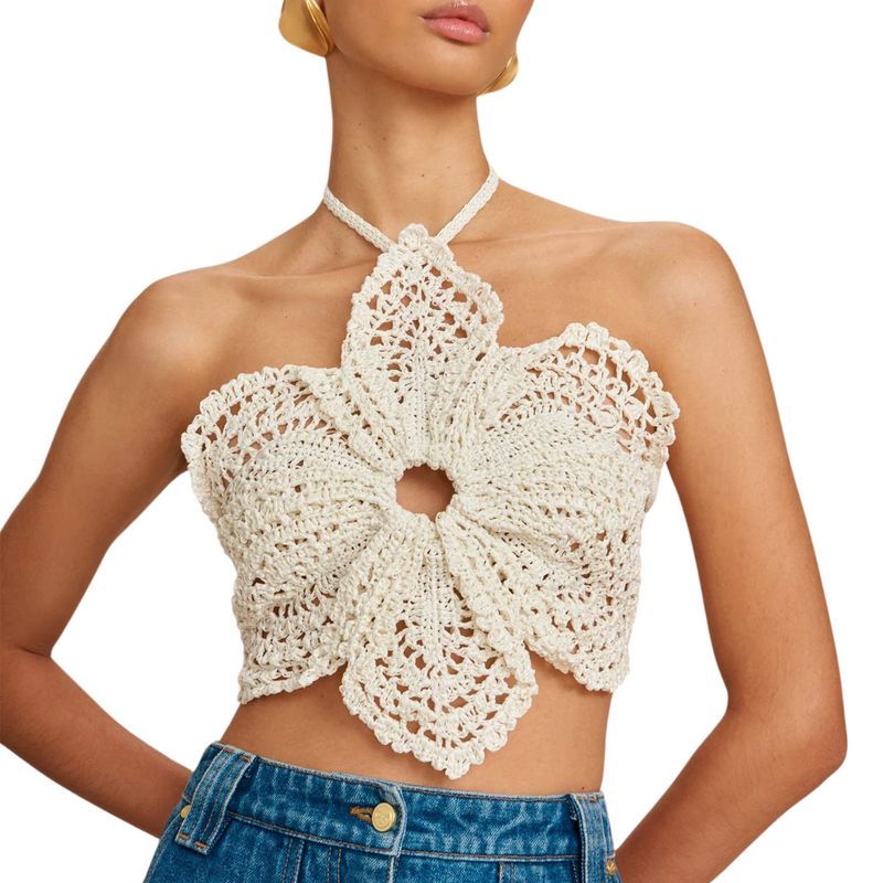 Cult Gaia - Darlena Crochet Top - Off White