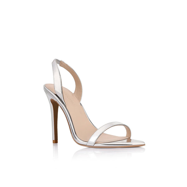 Lana Wilkinson - Cassie Sandal - Silver Metallic Patent