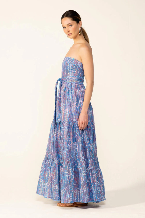Poupette St Barth - Long Dress Thelma - Blue Akoya