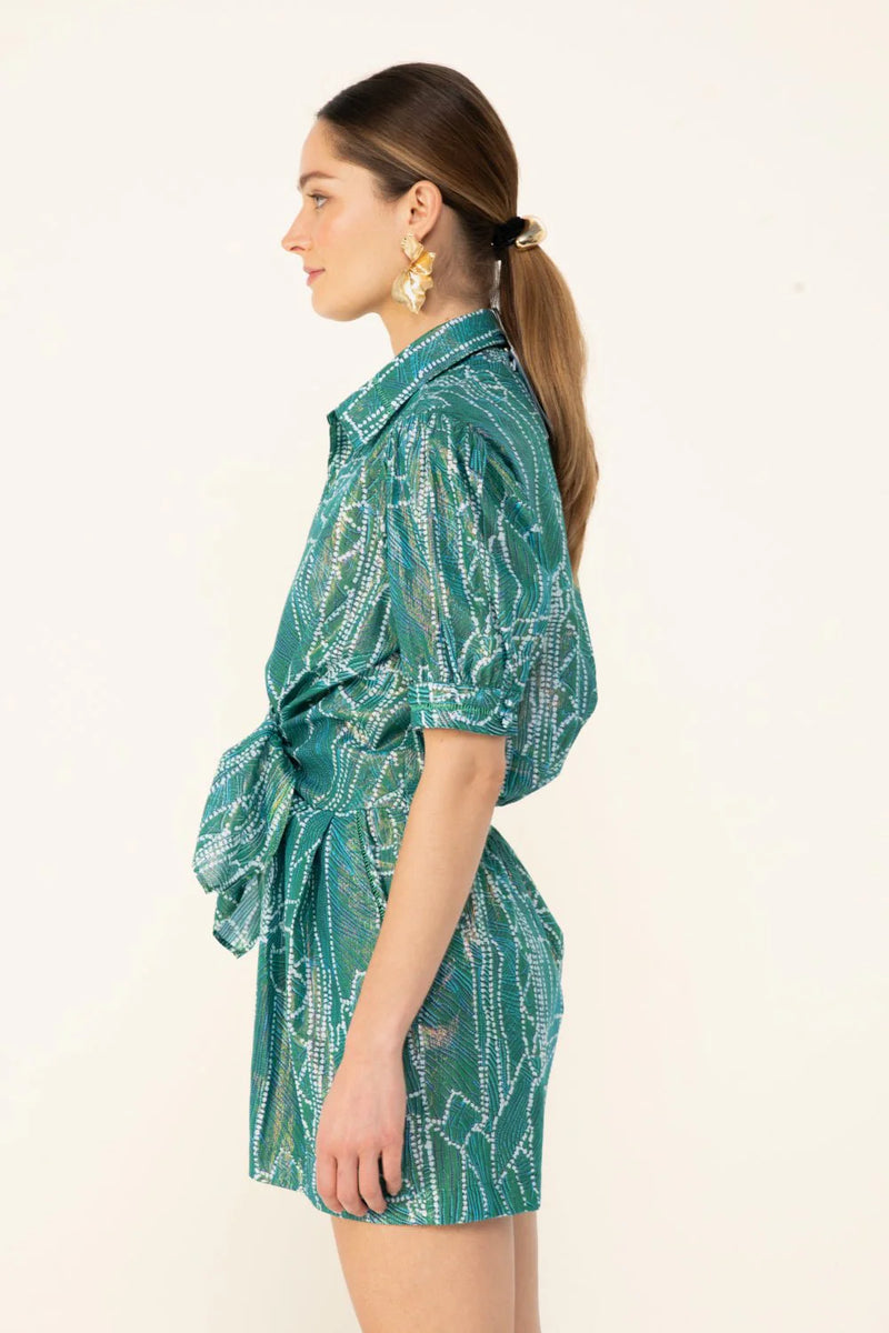 Poupette St Barth - Short Jumpsuit Livia - Green Akoya