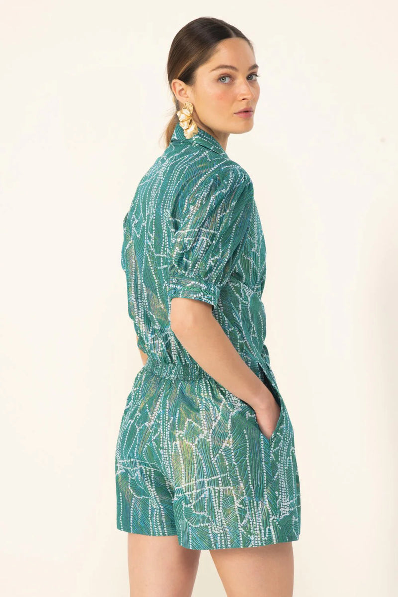 Poupette St Barth - Short Jumpsuit Livia - Green Akoya