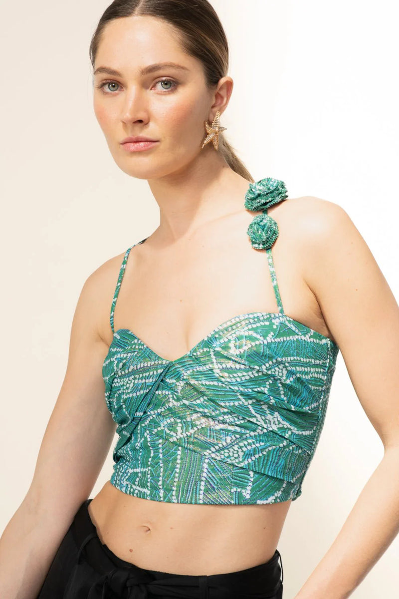 Poupette St Barth - Top Palmire - Green Akoya