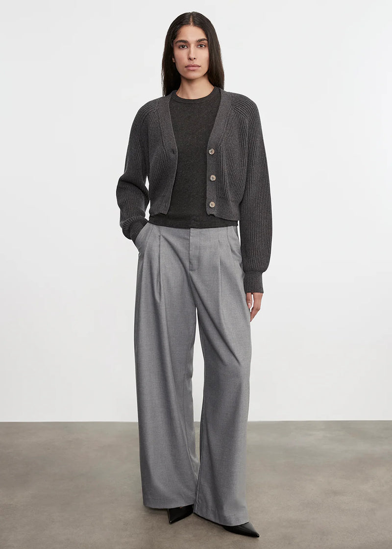 Enza Costa - Chucky Cotton Cashmere Cardigan - Charcoal