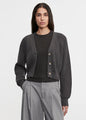 Enza Costa - Chucky Cotton Cashmere Cardigan - Charcoal