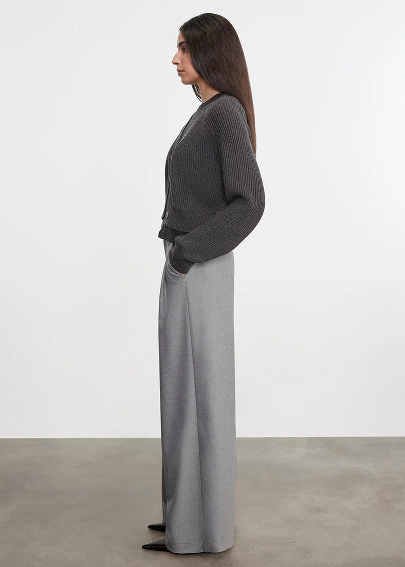 Enza Costa - Chucky Cotton Cashmere Cardigan - Charcoal