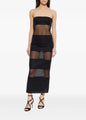 Oséree - Lumiere Stripes Long Dress Clothing - Black