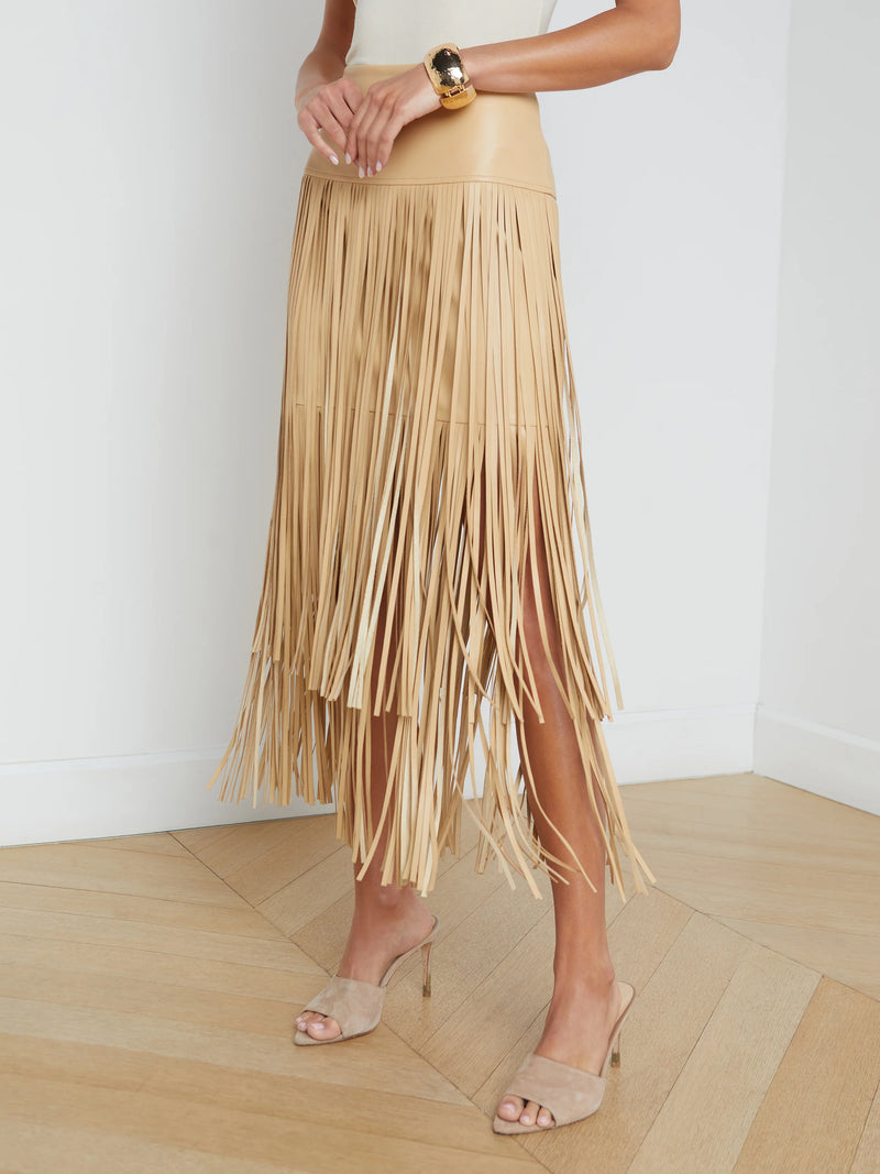 L’agence - Karolina Fringe Skirt - Croissant