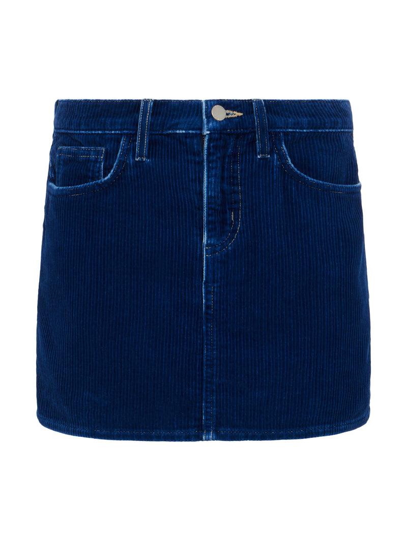 L’agence - Paris Corduroy Mini Skirt - Lapis Blue