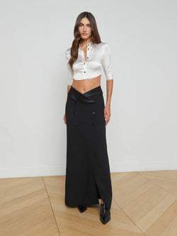 L’agence - Diara Tuxedo Skirt - Black