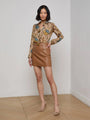 L'agence - Yvette Vegan Leather Mini Skirt - Soft Cognac