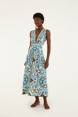 farm rio fall dress Flora Tile Off-White Midi XS Crafted from silky soft Select Pant Waist Size:36 JULY2023 SHEIN ICON Mesh Patchwork