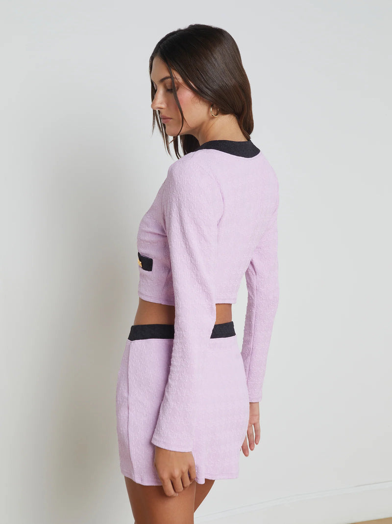 L'agence - Coco Colorblock Chic Mini Skirt - Light Violet