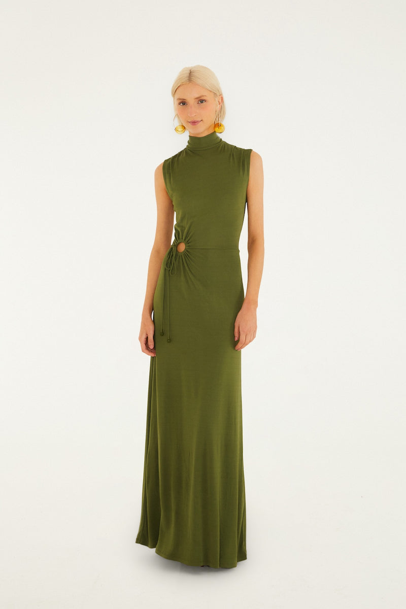 green high neck dress Dark Cut-Out Maxi Unique Cabinet Knobs Boho Halter Wedding Dress: Gathered detailing Size:46 Men's Size