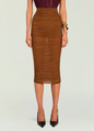SER.O.YA - Ada Mesh Midi Skirt - Heritage Tan