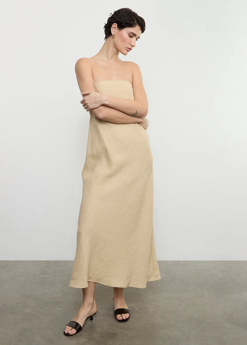 Enza Costa - Linen Bias Dress - Multiple Colors