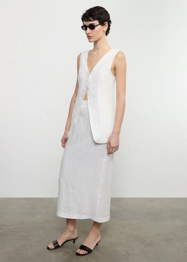Enza Costa - Linen Pencil Skirt - Undyed