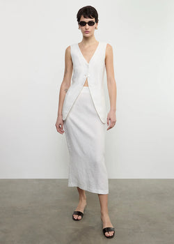 Enza Costa - Linen Pencil Skirt - Undyed