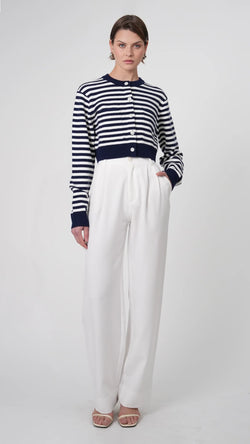 Parentezi - Antonella Crop Cardigan - Stripes