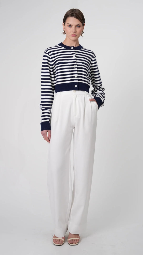 Parentezi - Antonella Crop Cardigan - Stripes