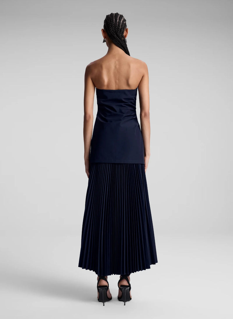 A.L.C - Austin Strapless Pleated Dress - Black