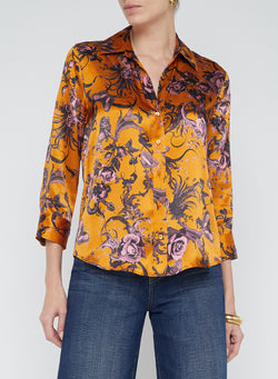 L’agence - Dani Silk Blouse - Desclay Multi Baroque Floral