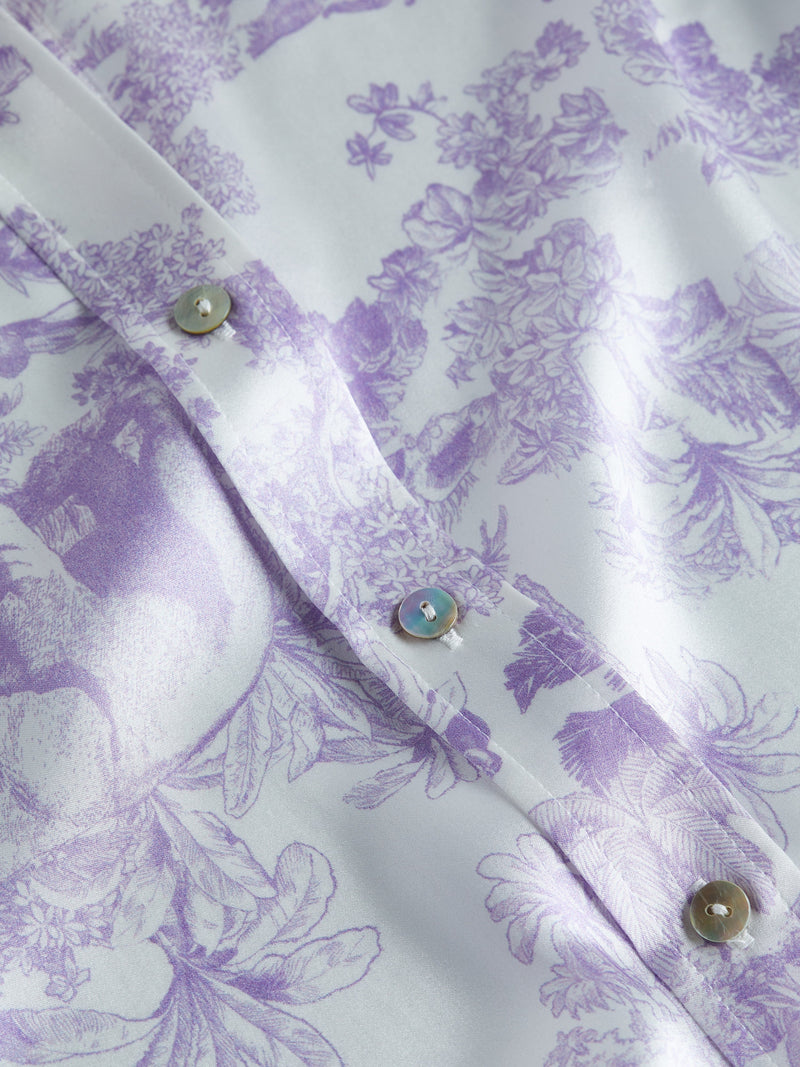 L’agence - Dani 3/4 Sleeve Blouse -  Lilac/White Tropical Toile