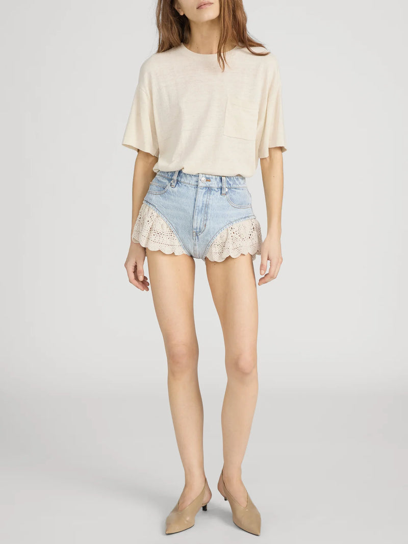 パンツ Jersey Ruffle Shorts Frame - The Crochet Ruffle Short - Outlaw