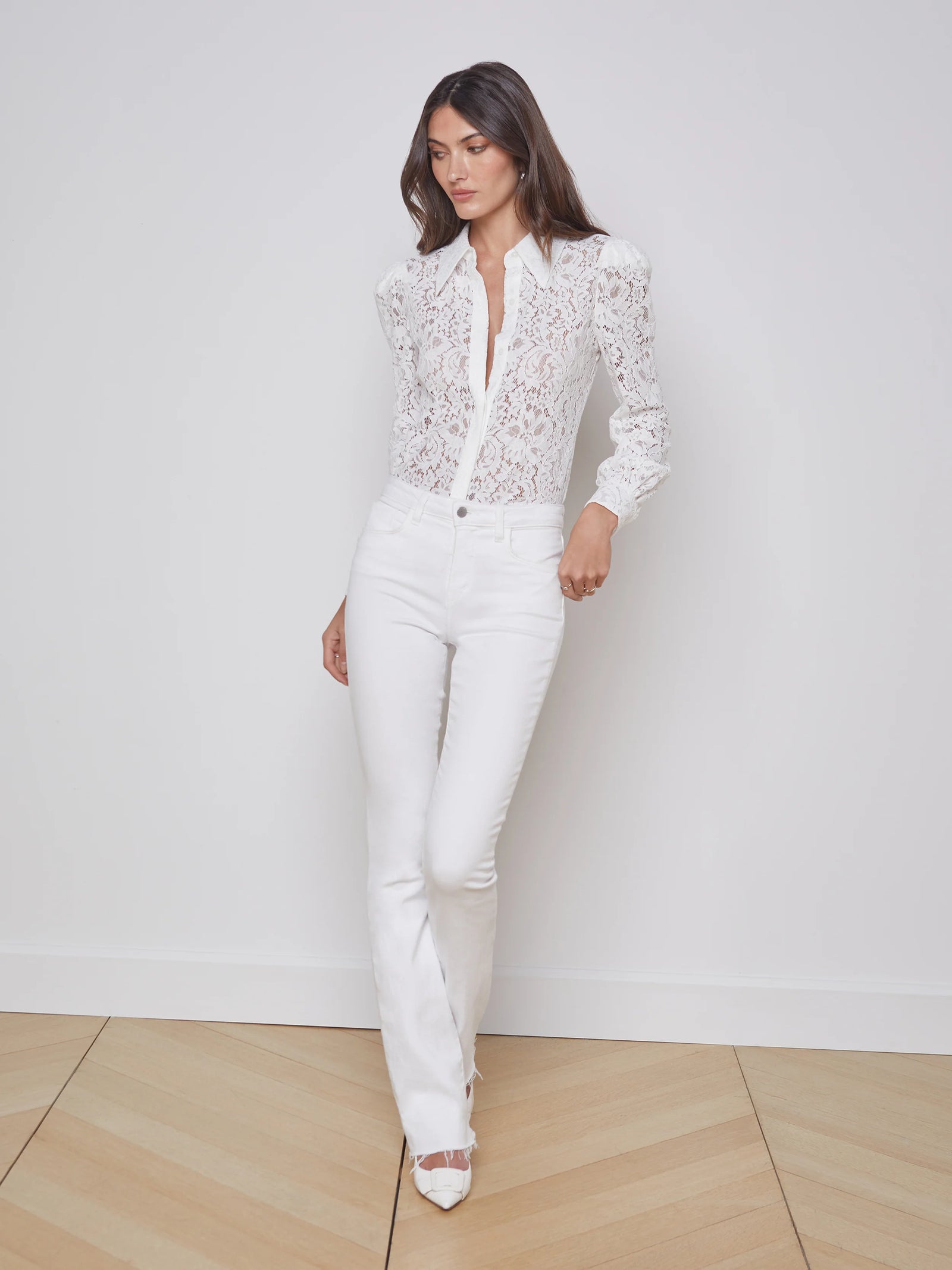 L'agence - Jenica Lace Blouse - Ivory