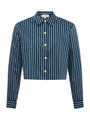 L'agence - Cosette Shirt - Midnight/Bottle Green Stripe