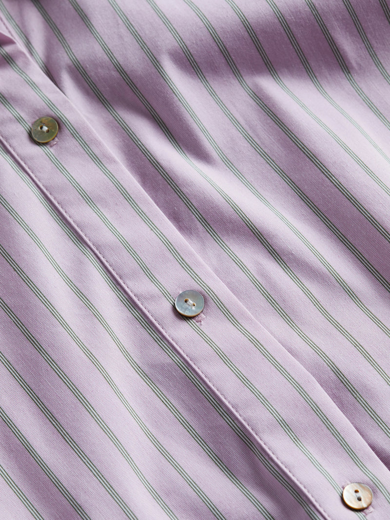 L’agence - COSETTE CROP SHIRT - PINK/PISTACHIO STRIPE