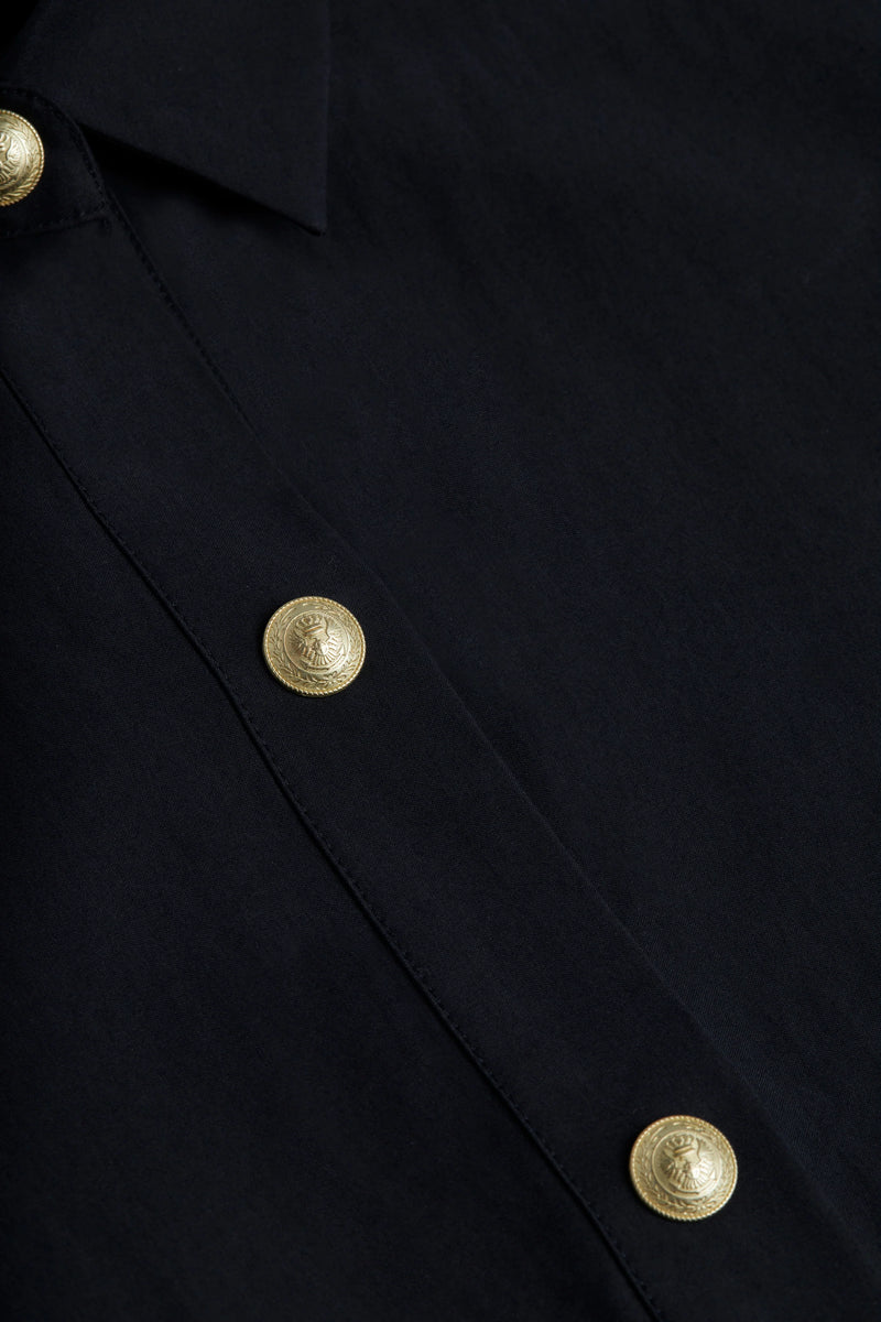 L’agence - Cosette Button Down Shirt - Black/Gold