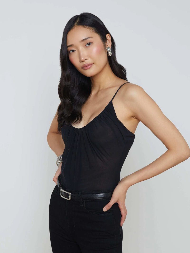 L’agence - Gelina Mesh Bodysuit - Black